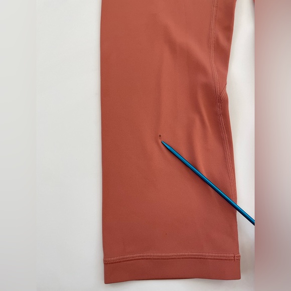 Lululemon peach pink Align pants Crop leggings 21" *Cool Rustic Coral unlined 6 - Picture 5 of 10